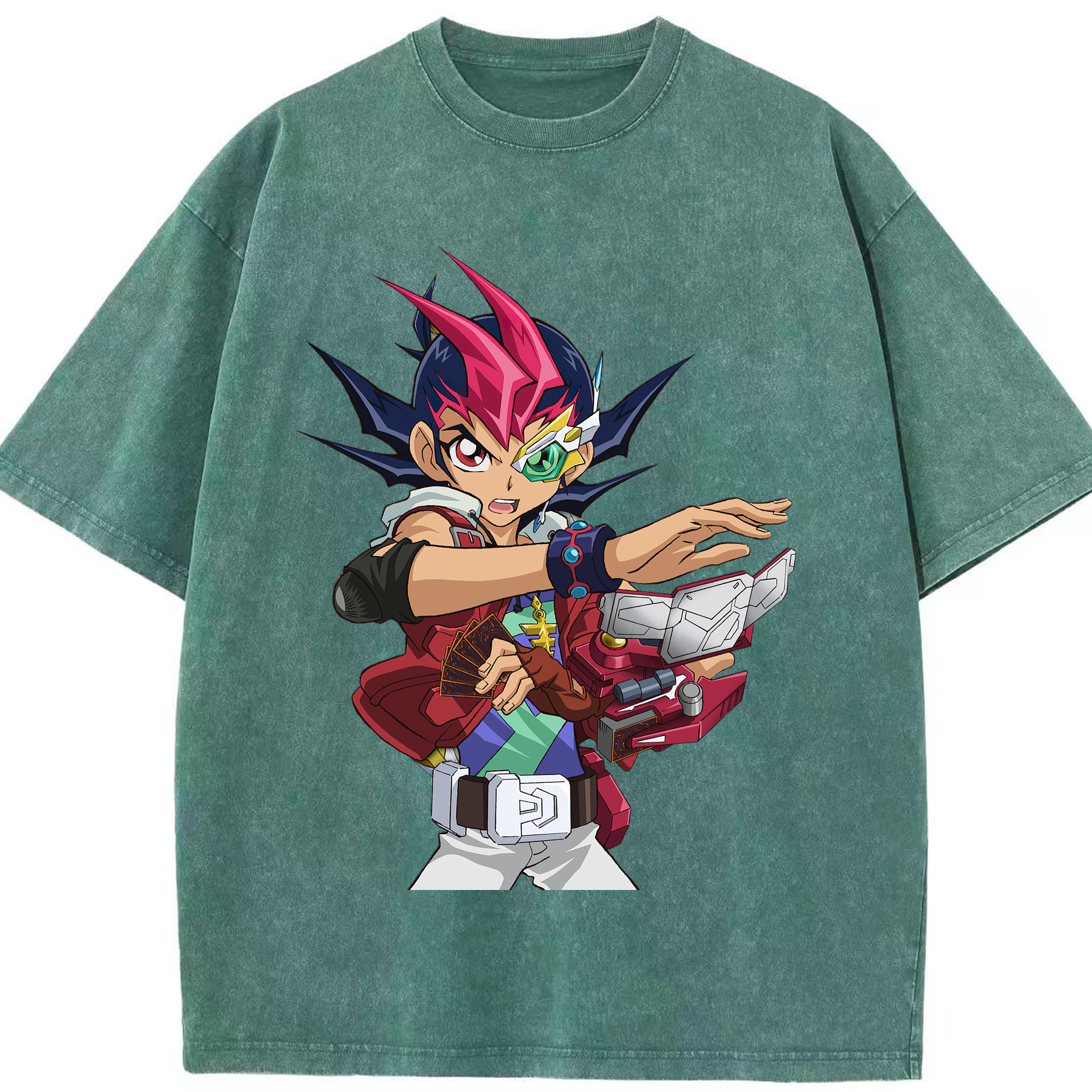 （画像用） 遊☆戯☆王 Yu-Gi-Oh! 綿100% ヴィンテージ風 半袖Tシャツ（フロントプリント）